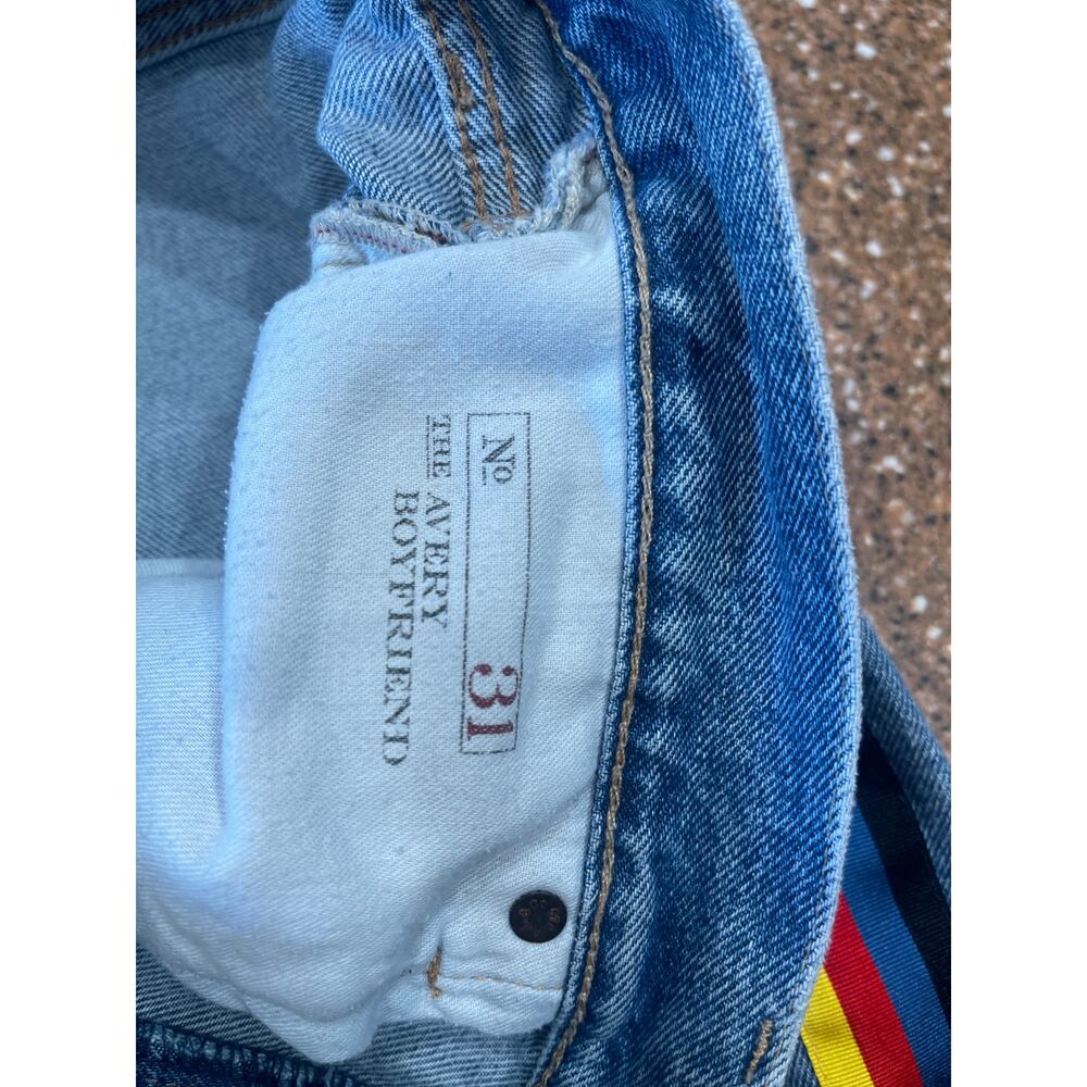 Polo Ralph Lauren Avery Boyfriend Jeans Side Stripe Raw Hem size 31 - Picture 10 of 10